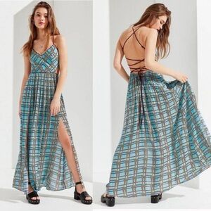 NWT Urban Outfitters Gia Lace-Up Maxi Dress